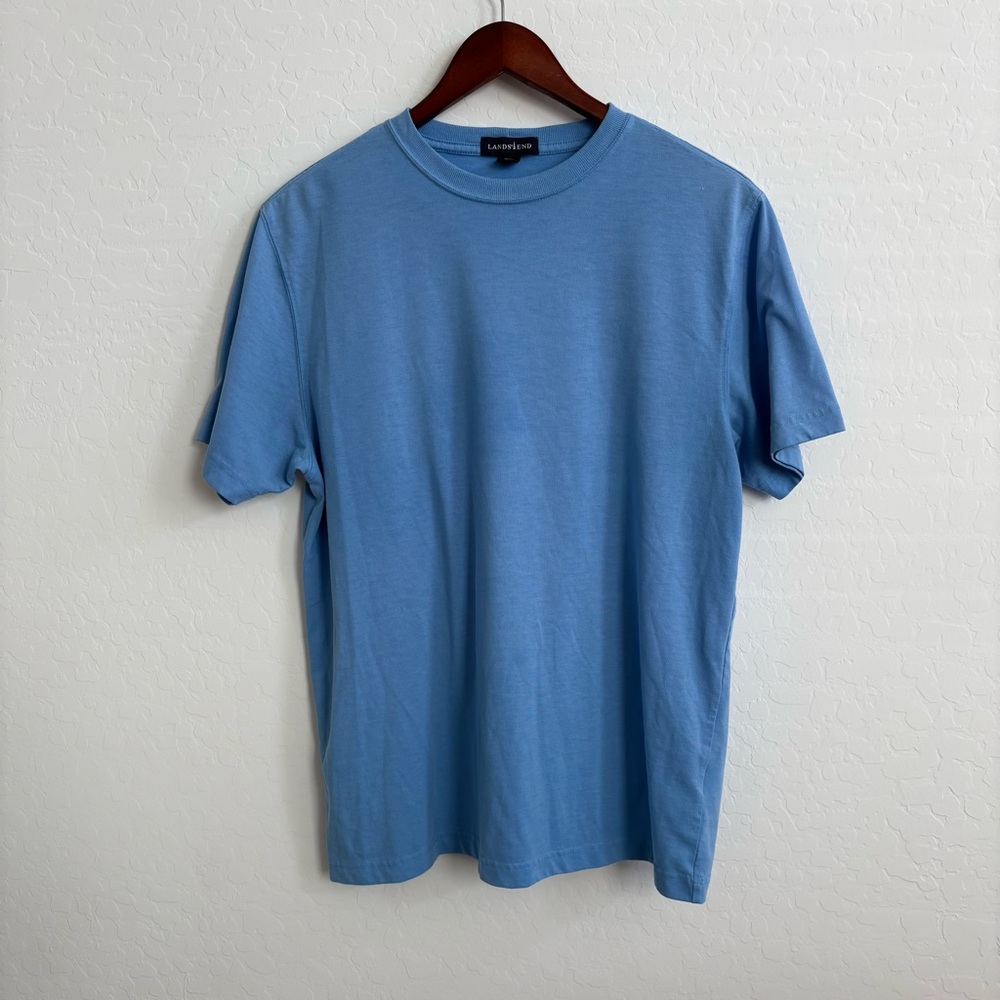 Lands' End Men's Sky Blue Short Sleeve Tee